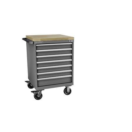 Champion Tool Storage Tool Cabinet, 7 Drawer, Dark Gray, 28-1/4 in W x 28-1/2 in D x 43-1/4 in H, S15000702ILMB8BBT-DG S15000702ILMB8BBT-DG